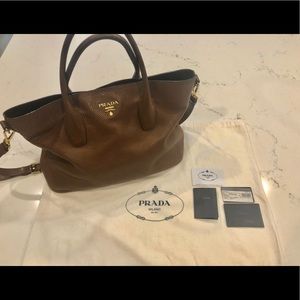 Prada Daino Tote Bag w/ Removable Crossbody Strap